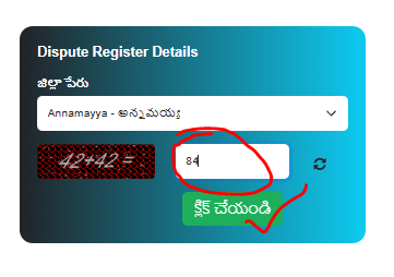 Step 2 Dispute Register Details